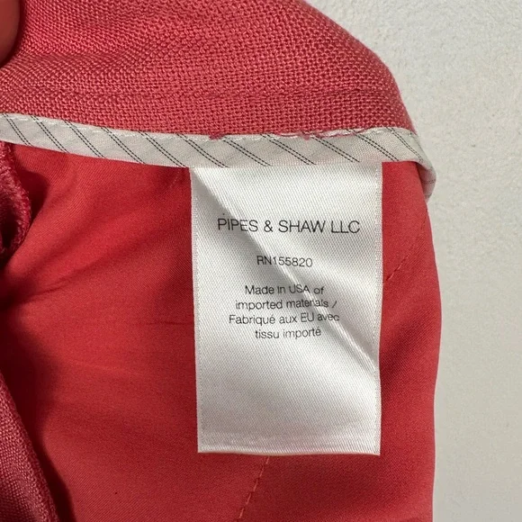 Veronica Beard Pink Pine Stretch Linen High Rise Relaxed Short Women’s Sz 4